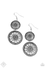Load image into Gallery viewer, Merry Marigolds Silver Floral Earrings Paparazzi Accessories