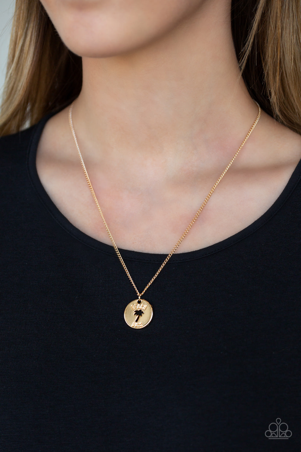 Palm Tree Paradise Gold Necklace Paparazzi Accessories