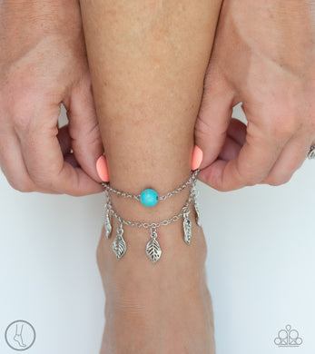Earthy Explorer Blue Anklet Paparazzi Accessories