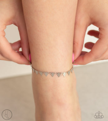 Sand Shark Silver Anklet Paparazzi Accessories