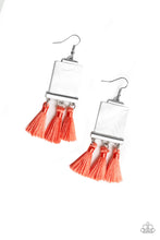 Load image into Gallery viewer, Tassel Retreat Orange Earring Paparazzi Accessories