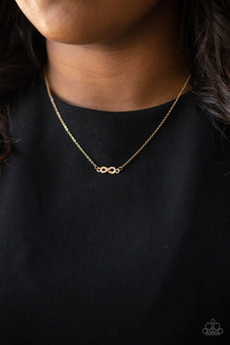 Always A Winner Gold Infinity Necklace Paparazzi Accessories