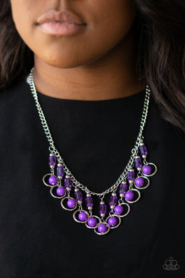 Cool Cascade Purple Necklace Paparazzi Accessories