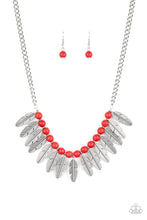 Load image into Gallery viewer, Desert Plumes Red Necklace Paparazzi Accessories