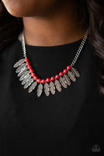 Load image into Gallery viewer, Desert Plumes Red Necklace Paparazzi Accessories