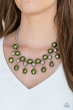 Load image into Gallery viewer, Queen Of The Gala Green Pearl Necklace Paparazzi Accessories