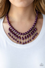 Load image into Gallery viewer, Miss Majestic Purple Pearl Necklace Paparazzi Accessories