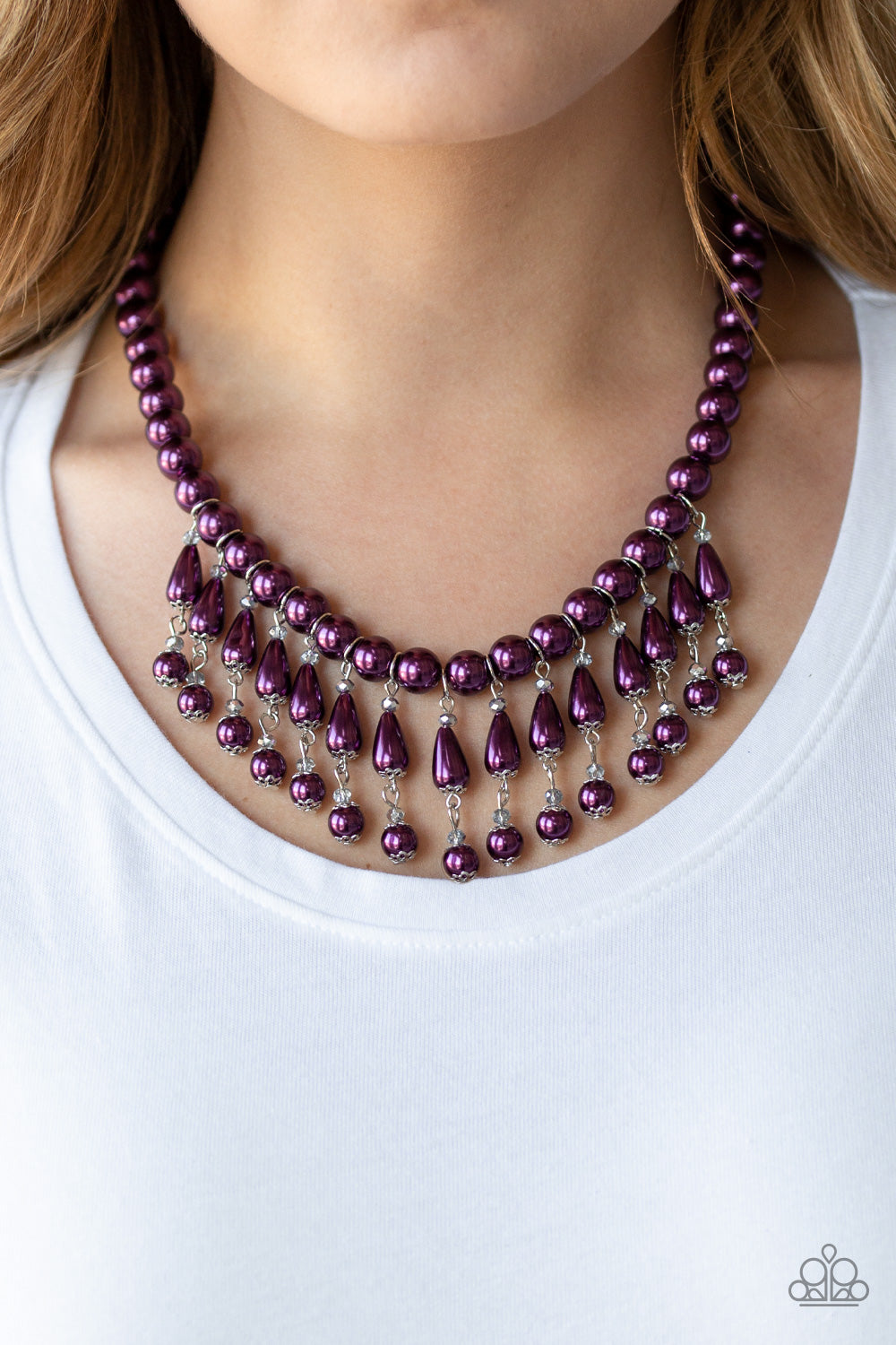Miss Majestic Purple Pearl Necklace Paparazzi Accessories