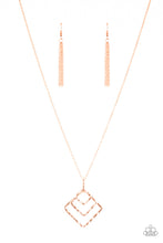 Load image into Gallery viewer, Square It Up Copper Necklace Paparazzi Accessories