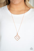 Load image into Gallery viewer, Square It Up Copper Necklace Paparazzi Accessories