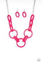 Load image into Gallery viewer, Turn Up the Heat Pink Acrylic Necklace Paparazzi Accessories