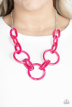 Load image into Gallery viewer, Turn Up the Heat Pink Acrylic Necklace Paparazzi Accessories