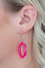 Load image into Gallery viewer, Turn Up the Heat Pink Acrylic Necklace Paparazzi Accessories