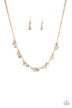 Load image into Gallery viewer, Social Luster - Gold Rhinestone Necklace Paparazzi Accessories