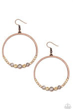 Load image into Gallery viewer, Dancing Radiance Copper Earrings Paparazzi Accessories