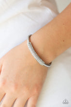 Load image into Gallery viewer, Day to Day Dazzle White Cuff Bracelet Paparazzi Accessories