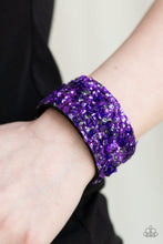 Load image into Gallery viewer, Starry Sequins Purple Wrap Bracelet Paparazzi Accessories