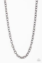 Load image into Gallery viewer, Courtside Seats Black Gunmetal Chain Necklace Paparazzi Accessories