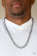 Load image into Gallery viewer, Courtside Seats Black Gunmetal Chain Necklace Paparazzi Accessories