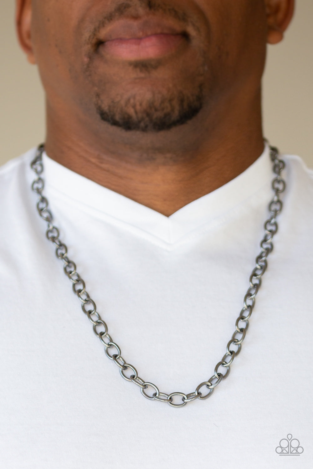 Courtside Seats Black Gunmetal Chain Necklace Paparazzi Accessories