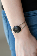 Load image into Gallery viewer, Sandstone Serenity Black Cuff Bracelet Paparazzi Accessories