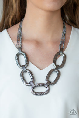 Take Charge Black Gunmetal Necklace Paparazzi Accessories