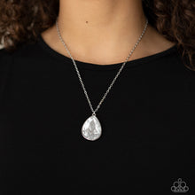 Load image into Gallery viewer, So Obvious White Rhinestone Necklace Paparazzi Accessories