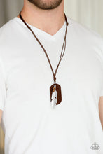 Load image into Gallery viewer, Flying Solo Brown Leather Urban Necklace Paparazzi Accessories