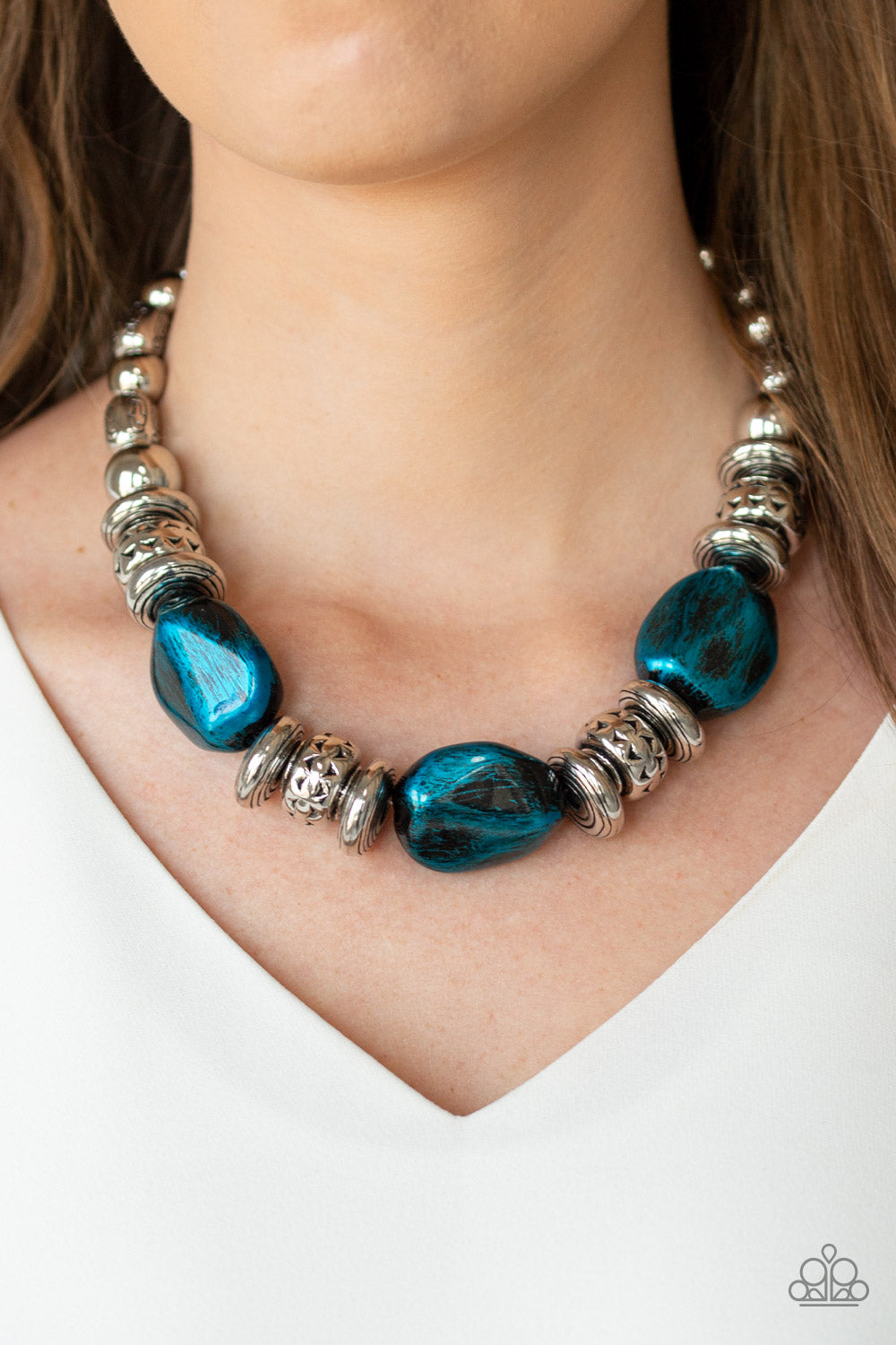 Colorfully Confident Blue Necklace Paparazzi Accessories