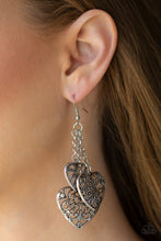 Load image into Gallery viewer, Once Upon A Heart Silver Earring Paparazzi Accessories