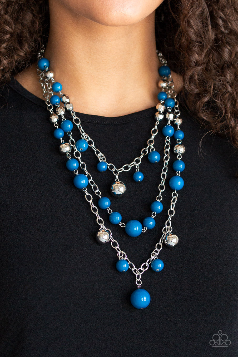 The Partygoer Blue Necklace Paparazzi Accessories