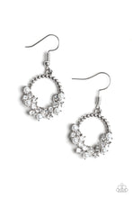 Load image into Gallery viewer, Refined Razzle Silver Pearl and Rhinestone Earrings Paparazzi Accessories