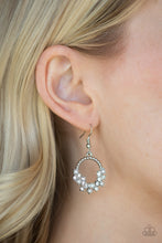 Load image into Gallery viewer, Refined Razzle Silver Pearl and Rhinestone Earrings Paparazzi Accessories