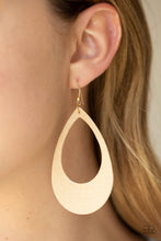 Load image into Gallery viewer, What a Natural Gold Leather Earrings Paparazzi Accessories