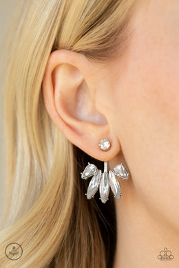 Stunningly Striking White Jacket Earring Paparazzi Accessories