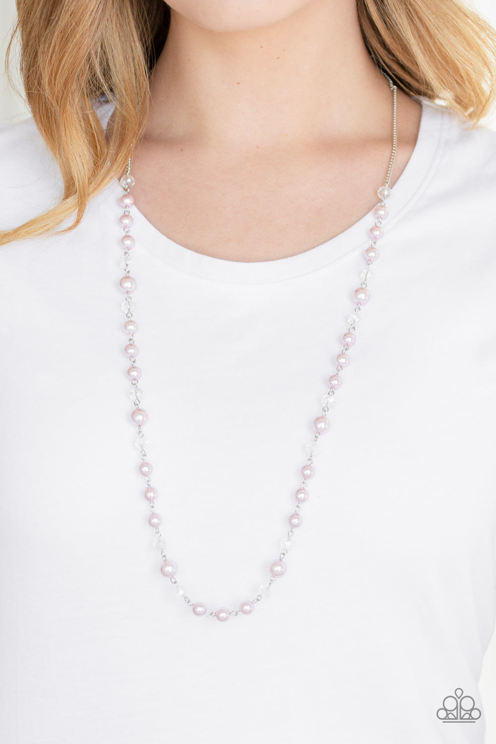 Pristine Prestige - Pink Pearl Necklace Paparazzi Accessories