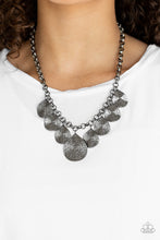 Load image into Gallery viewer, Texture Storm Black Gunmetal Necklace Paparazzi Accessories