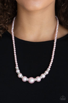 Soho Sweetheart Pink Pearl Necklace Paparazzi Accessories
