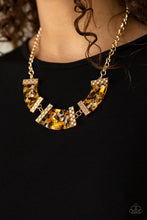 Load image into Gallery viewer, Haute Blooded Yellow Neckace Paparazzi Accessories
