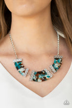 Load image into Gallery viewer, Haute Blooded Blue Acrylic Necklace Paparazzi Accessories