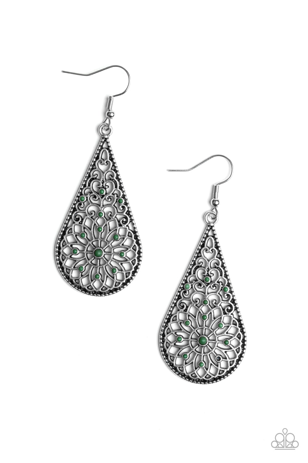 Mandala Makeover Green Earring Paparazzi Accessories