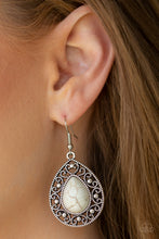 Load image into Gallery viewer, Stone Story White Earrings Paparazzi Accessories
