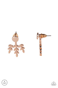 jacket,post,rose gold,Autumn Shimmer Rose Gold Jacket Earring