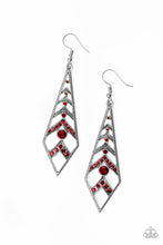 Load image into Gallery viewer, Flared Flair Red Earrings Paparazzi Accessories