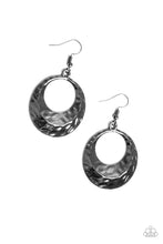Load image into Gallery viewer, Savory Shimmer Black Gunmetal Earrings Paparazzi Accessories