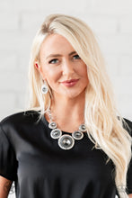 Load image into Gallery viewer, Global Glamour Silver Rhinestone Necklace Paparazzi Accessories