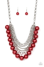 Load image into Gallery viewer, One Way Wall Street Red Pearl Necklace Paparazzi Accessories