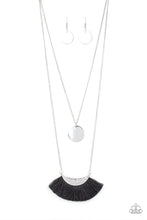 Load image into Gallery viewer, Tassel Temptation Black Fringe Necklace Paparazzi Accessories
