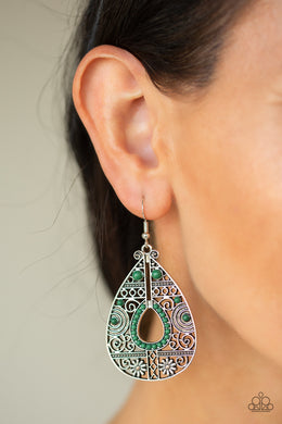 Malibu Gardens Green Earring Paparazzi Accessories