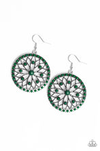Load image into Gallery viewer, Merry Mandalas Green Earrrings Paparazzi Accessories